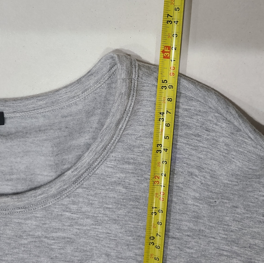 Eileen Fisher Boxy Crewneck Jersey knit Tunic Top Heathered Gray Sz XL - Picture 10 of 10